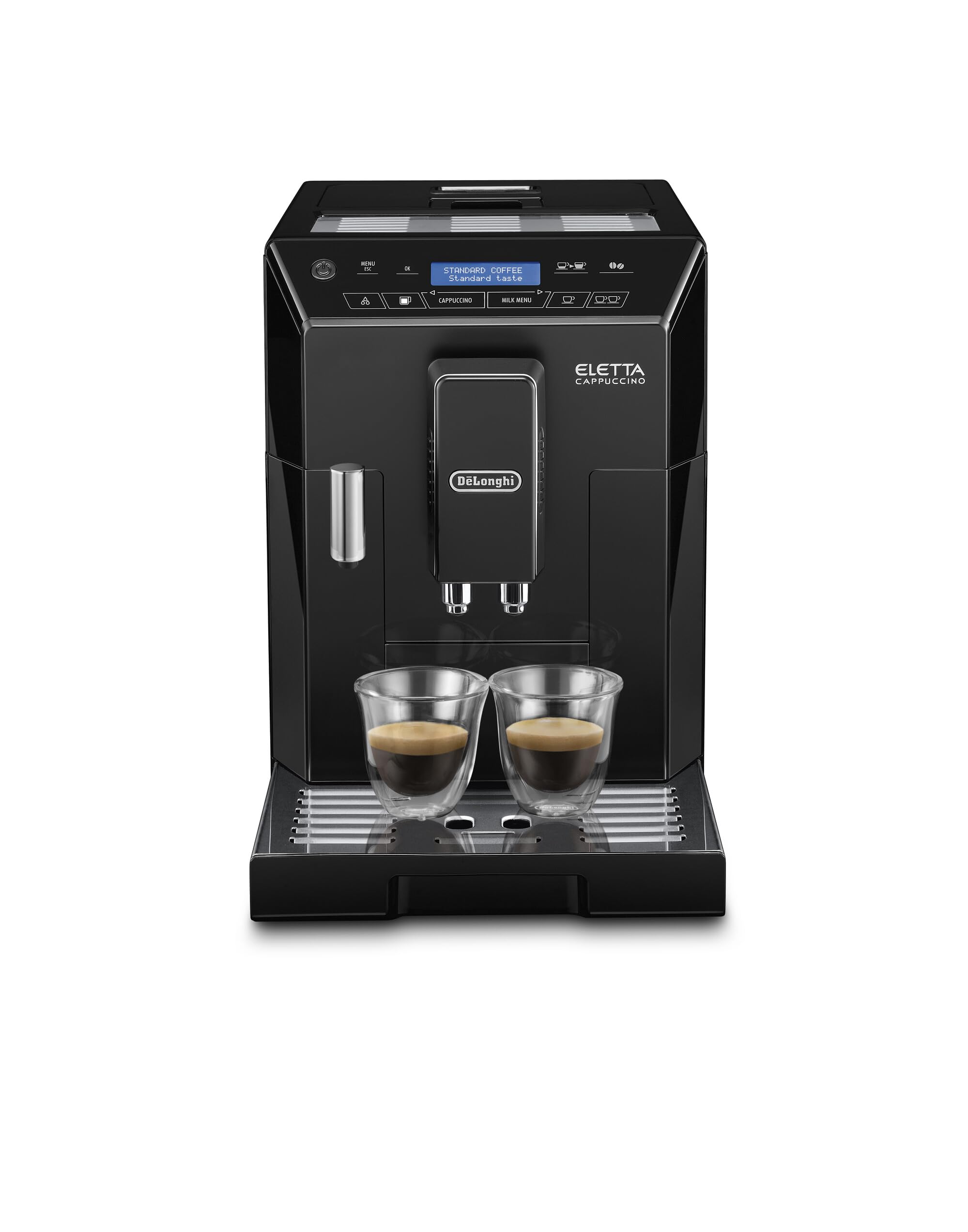 Macchivo - Eletta, Espresso-Vollautomat mit Bohnemahler, exklusivi Milchgetränktechnologie, 2L, Schwarz