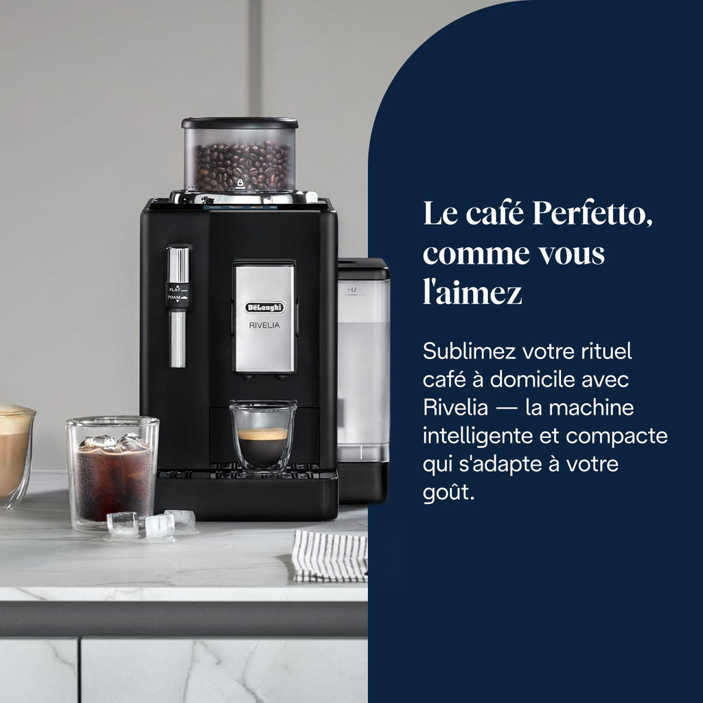 Macchivo - Rivelia - Perfetto, vollautomatischi Kaffeemaschine mit klassischem Milchschäumer, Schwarz