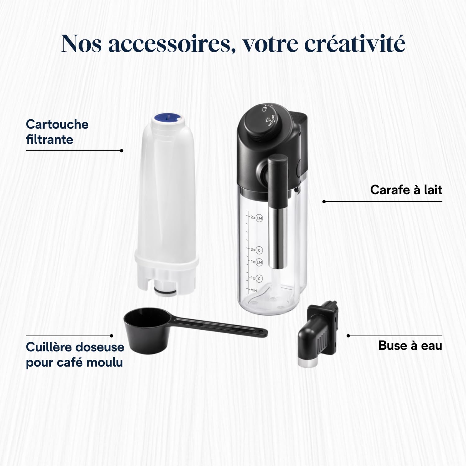 Macchivo - Magnifica Evo - Perfetto, vollautomatischi Kaffeemaschine mit LatteCrema automatischem Milchschäumer, Silber u Schwarz