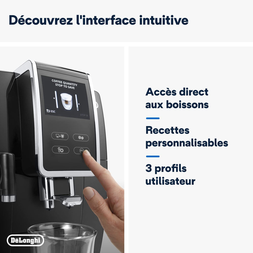 Macchivo - Dinamica Plus, Espresso-Vollautomat mit Bohnemahler, LatteCrema System, 1.8L, Schwarz