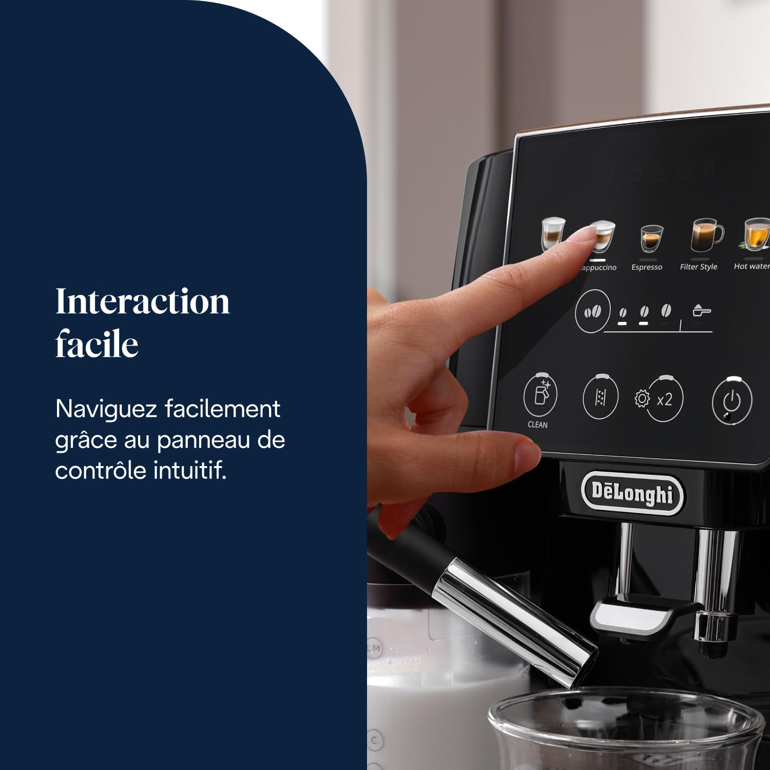 Macchivo - Magnifica Start - Perfetto, vollautomatischi Kaffeemaschine mit LatteCrema automatischem Milchschäumer, Schwarz
