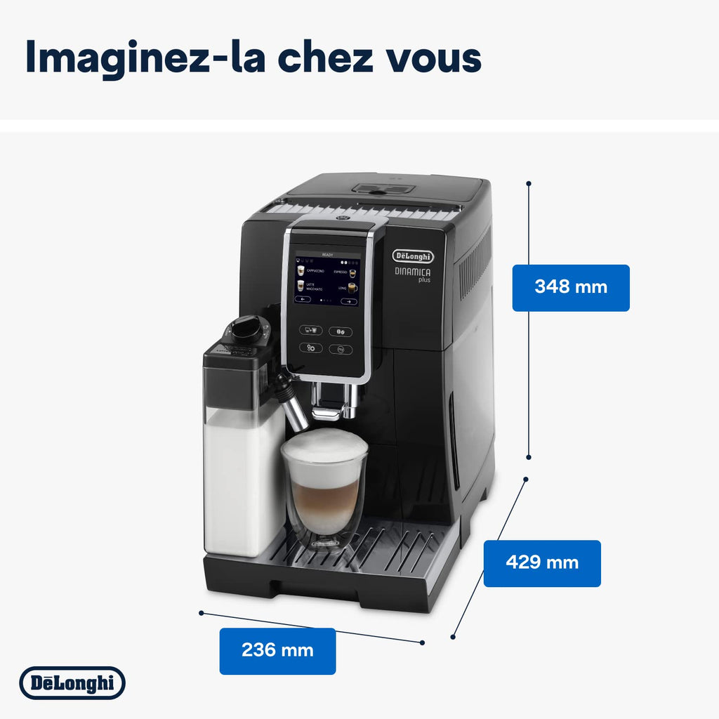Macchivo - Dinamica Plus, Espresso-Vollautomat mit Bohnemahler, LatteCrema System, 1.8L, Schwarz
