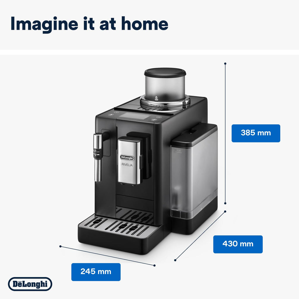 Macchivo - Rivelia - Perfetto, vollautomatischi Kaffeemaschine mit klassischem Milchschäumer, Schwarz