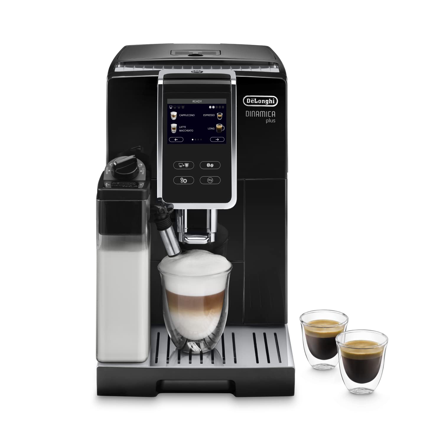 Macchivo - Dinamica Plus, Espresso-Vollautomat mit Bohnemahler, LatteCrema System, 1.8L, Schwarz