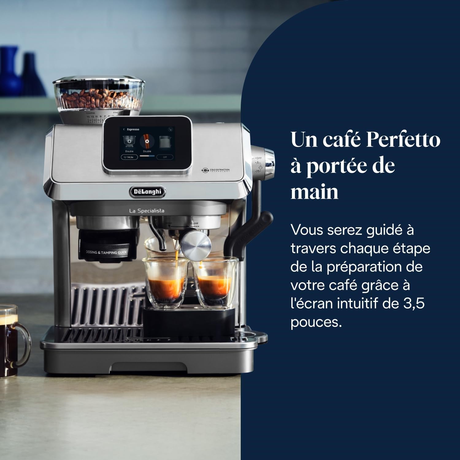 Macchivo - La Specialista Touch, Espresso-Maschine mit Kaffeemahlwerk, Cold Brew-Funktion, Metall