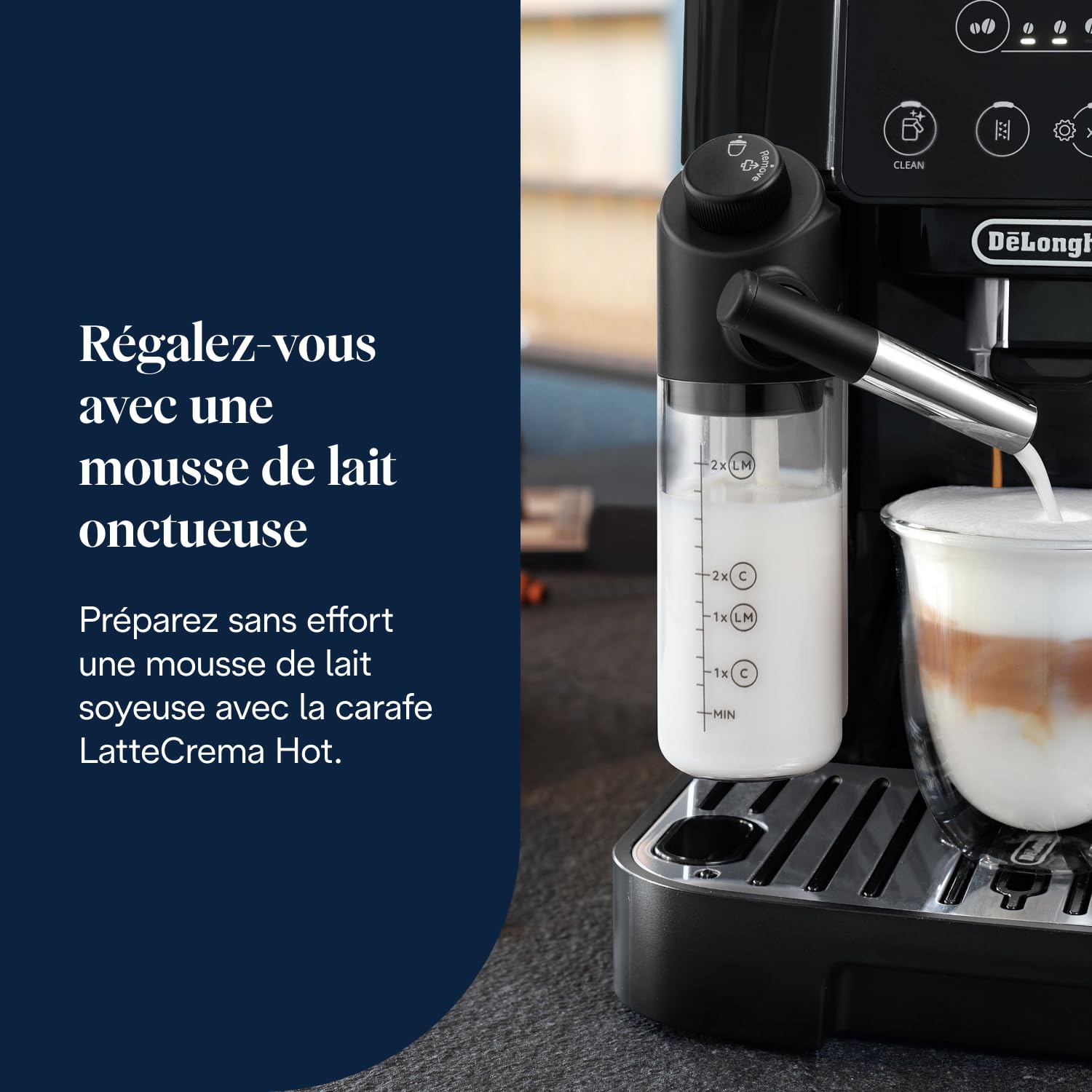 Macchivo - Magnifica Start - Perfetto, vollautomatischi Kaffeemaschine mit LatteCrema automatischem Milchschäumer, Schwarz