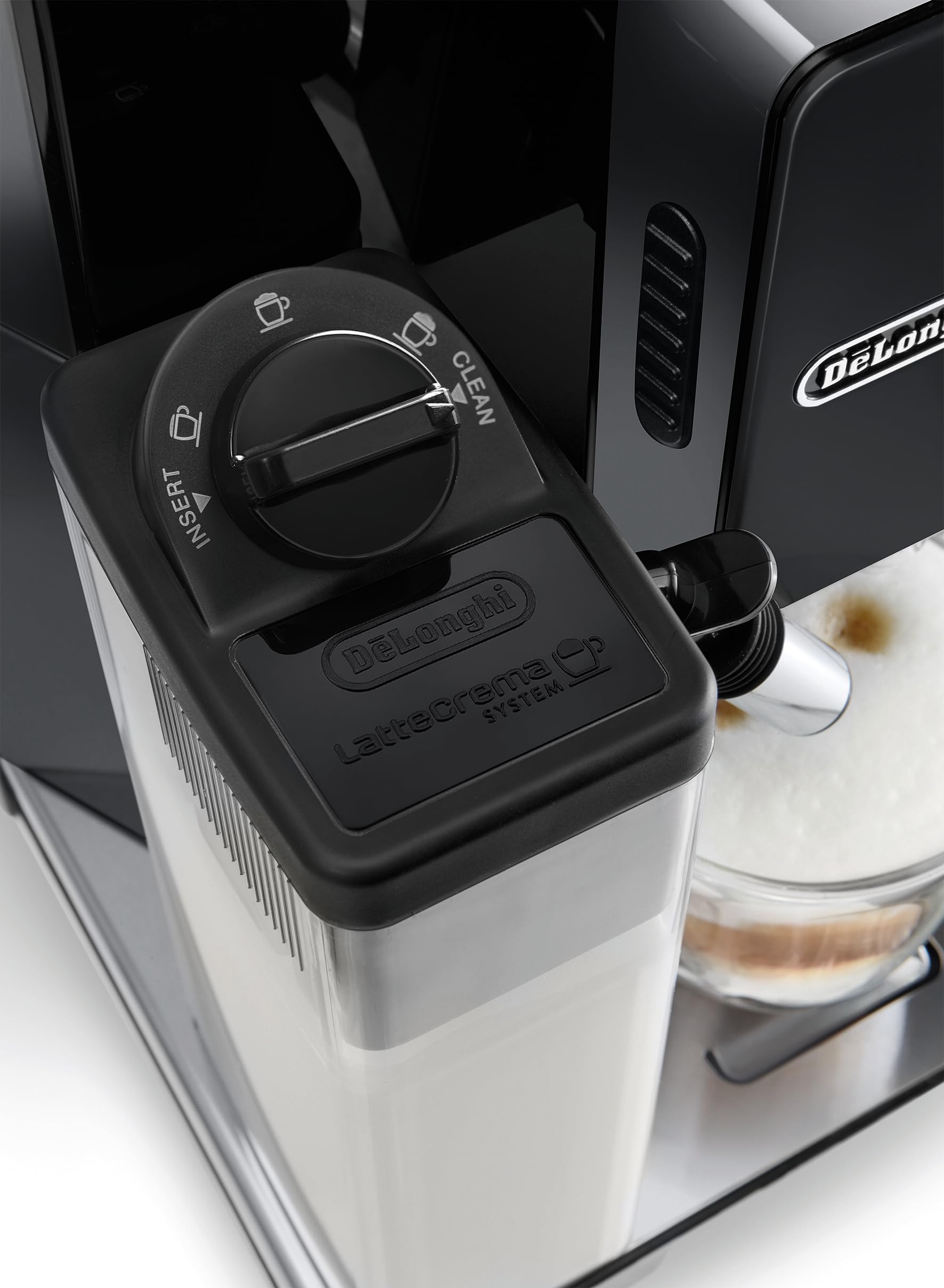 Macchivo - Eletta, Espresso-Vollautomat mit Bohnemahler, exklusivi Milchgetränktechnologie, 2L, Schwarz