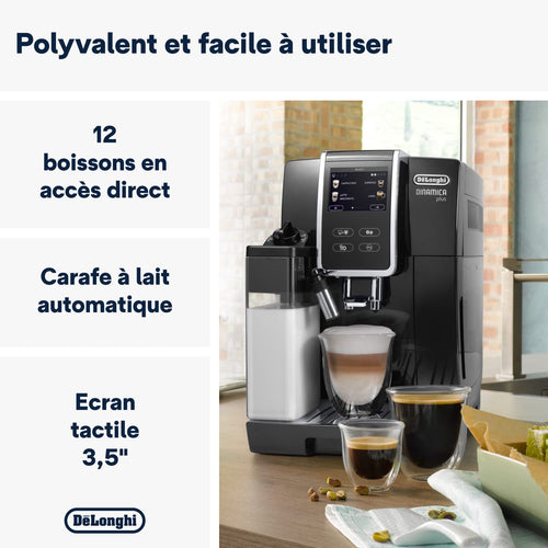 Macchivo - Dinamica Plus, Espresso-Vollautomat mit Bohnemahler, LatteCrema System, 1.8L, Schwarz