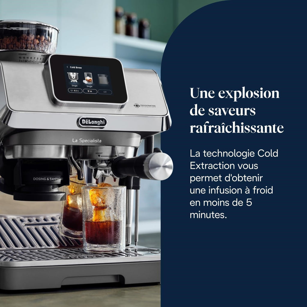 Macchivo - La Specialista Touch, Espresso-Maschine mit Kaffeemahlwerk, Cold Brew-Funktion, Metall