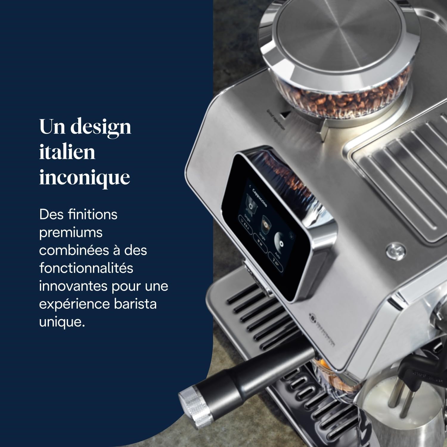 Macchivo - La Specialista Touch, Espresso-Maschine mit Kaffeemahlwerk, Cold Brew-Funktion, Metall