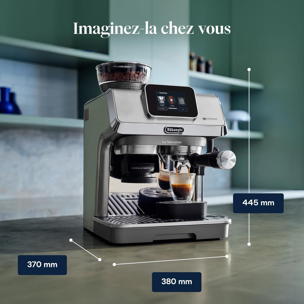 Macchivo - La Specialista Touch, Espresso-Maschine mit Kaffeemahlwerk, Cold Brew-Funktion, Metall