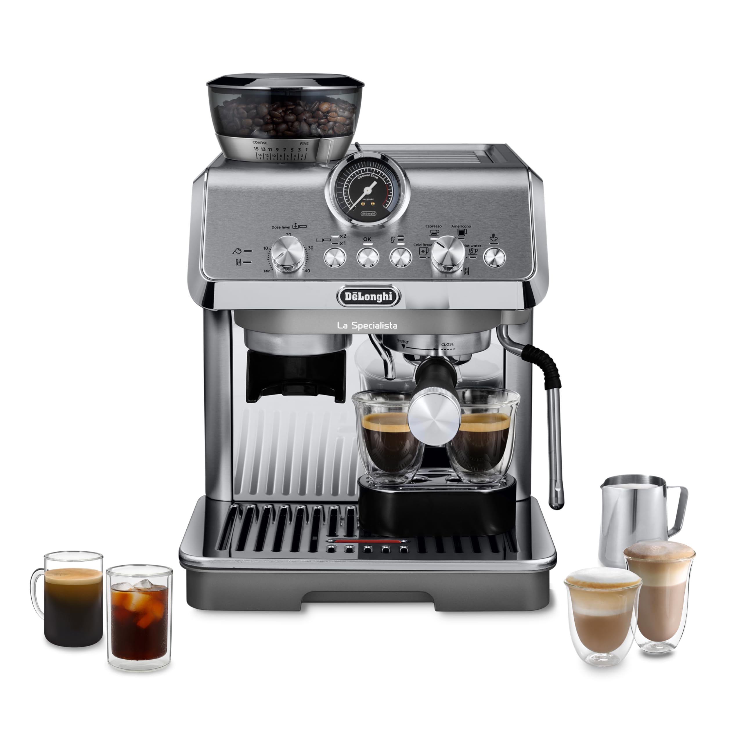 Macchivo - La Specialista Arte Evo, Espresso-Maschine mit Cold Brew-Funktion, Metall
