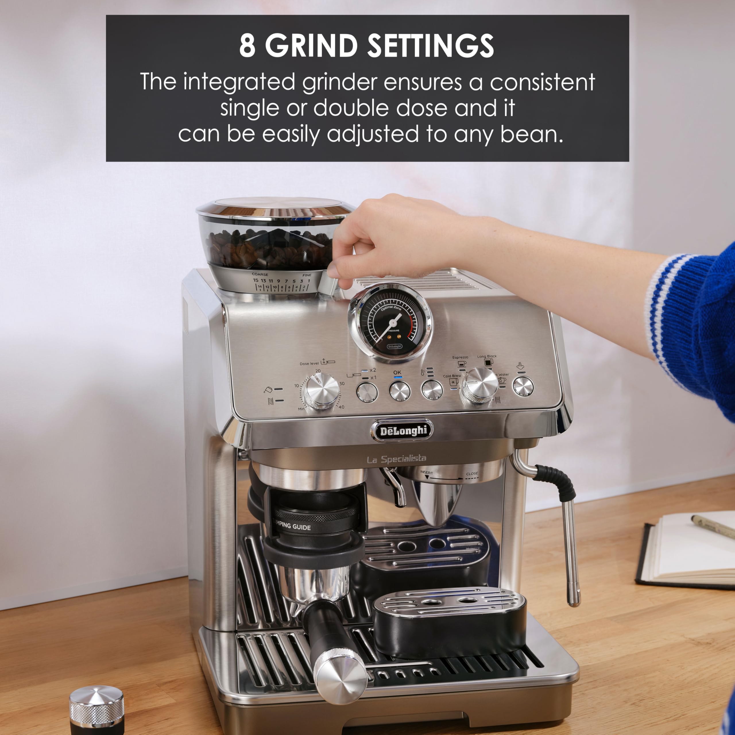 Macchivo - La Specialista Arte Evo, Espresso-Maschine mit Cold Brew-Funktion, Metall